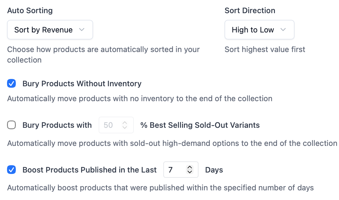Merchandise collections in seconds